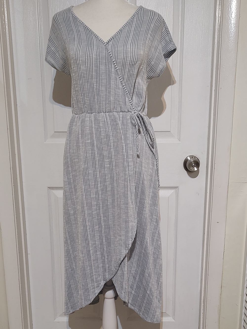 Caution To The Wind Striped Midi Dress